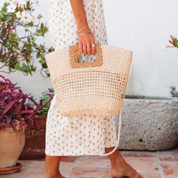 NESSA BRAIDED BEACH BAG - IVORY - Picture 5 of 6